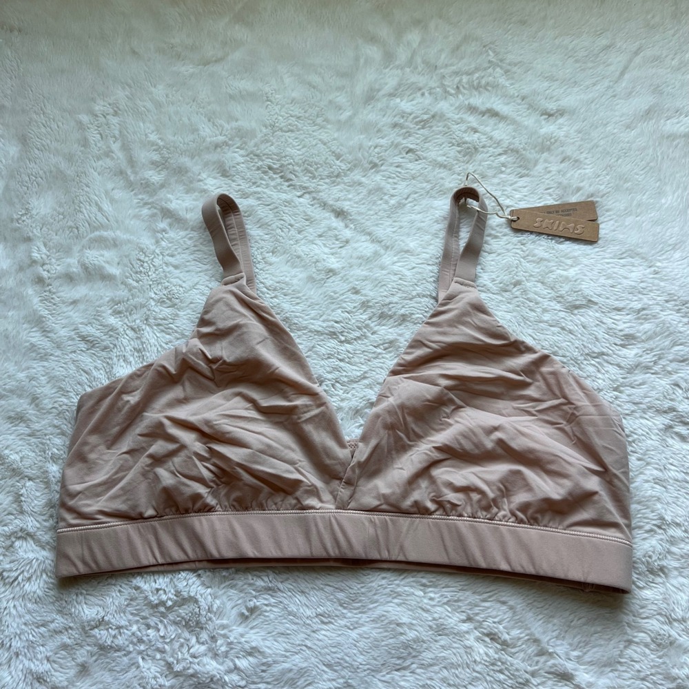 SKIMS Women's Cotton Jersey Triangle Bralette Mica Tan BR-TRI-2024 Size 4X NEW